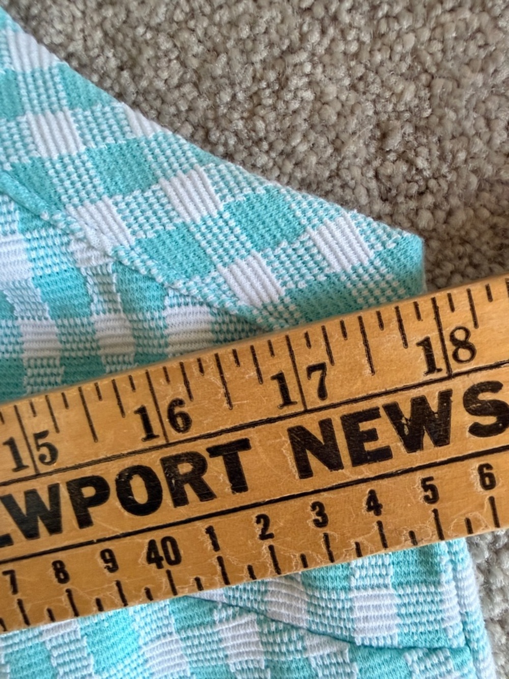 Ann Taylor Ann Taylor Gingham Boatneck Tank Top In Aqua Pop size Medium - Picture 6 of 7